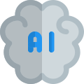 Artificial intelligence brainstorming with their Technology isolated on a white background icon