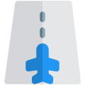 Airplane logotype with high speed knots scale icon