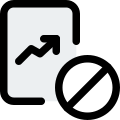 Invalid line graph details on an online portal icon