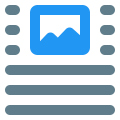 Top picture document attachment page-layout setting interface icon