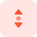 Vertical direction up and down orientation navigation icon