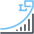 Growth And Flag icon