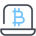 ordinateur portable-bitcoin icon