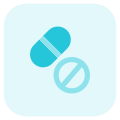 Drugs and medication not allowed without prescription icon