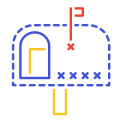 Boîte aux lettres avec lettre icon