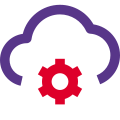 Cloud computing software setting and preferences option icon