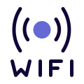 Wifi internet in hotel room available free for all customer icon