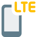 Advance LTE generation cellular connectivity network facility on phone icon