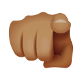 Zeigefinger-auf-den-Betrachter-Mitteldunkler-Hautton-Emoji icon