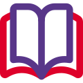 Open syllabus book for professional studies layout icon