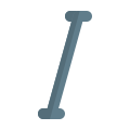 Italics text style funtion button for document application icon
