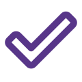 Approved checkmark symbol to verify the result icon