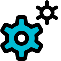 Cogs used for setting and mantinance in computer operating system icon