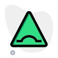 Triangular shape signboard with an alertness displayed icon