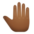 dos de la main surélevé-peau-foncée moyenne icon