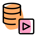 Large video database of online server service icon