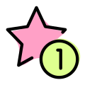 One star rating for the below the average performance icon