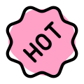 Hot sticker of the new stock items for sale icon