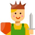 Kid in Warrior Costume icon