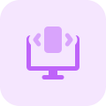 Adjust screen slider horizontally of a computer monitor icon