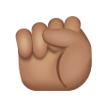 Raised Fist Medium Skin Tone icon