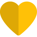 Favorite heart shape for bookmarking prefered content icon