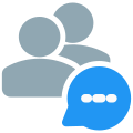 Multiple user chat messenger application function layout icon