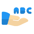 Share a lesson with kids for basic alphabets icon