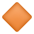 großes orangefarbenes Diamant-Emoji icon