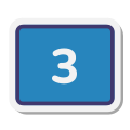3  в закрашенном квадрате icon