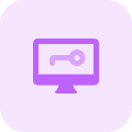 Password authentication for desktop computer admin login icon