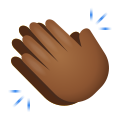 klatschende-Hände-mittlerer-dunkler-Hautton icon