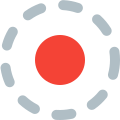 Round selection for circular diagram on design software icon