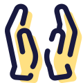 Due mani icon
