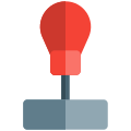 Inverted placed punching bag for boxing practice icon