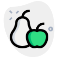 Fruits - apple and pear full of vitamins icon