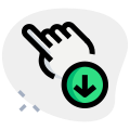 Click on download button from touchscreen monitor icon