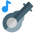 Acoustic media playback format Music and song icon