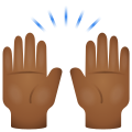 Raising Hands Medium Dark Skin Tone icon