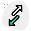 Arrows for data transfer facing in opposite direction icon