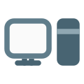 Medium specification desktop with a monitor set icon