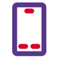 Basic smart phone features with classical button layout icon