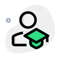 Graduate student social profile information of an online portal icon