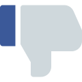 Social media dislike thumbs down gesture in square icon