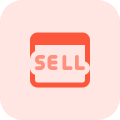 Selling products on ecommerce web portal website icon