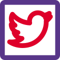 Twitter bird logotype a social networking service on which users post messages icon