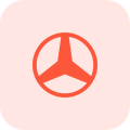 Mercedes-Benz is a german global automobile brand known for luxury vehicles icon