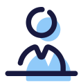 Schoolboy at a Desk icon