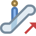 Rolltreppe nach oben icon