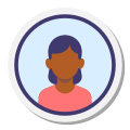User Female Circle Skin Type 3 icon